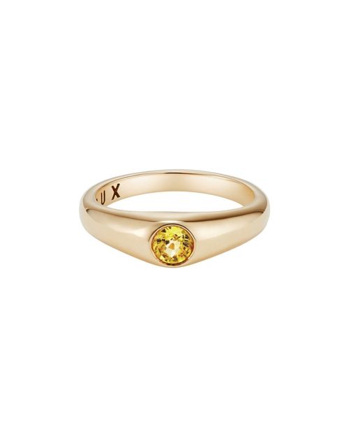 Mini Signet Ring, Yellow...