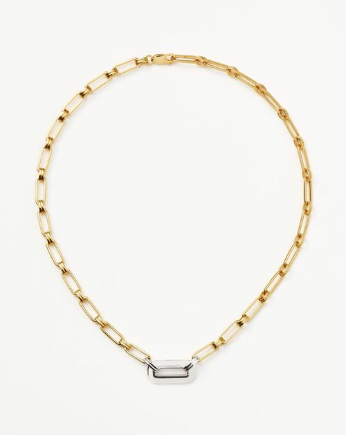 Mixed Metal Necklace in Gold,...