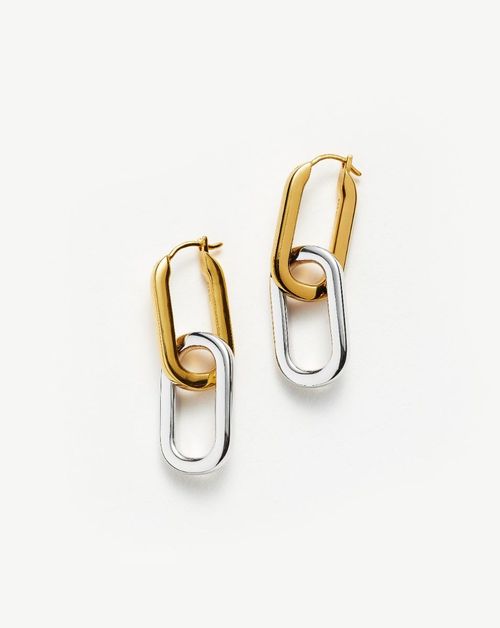 Mixed Metal Link Earrings in...