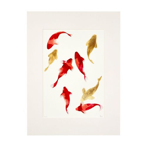 Emma Benz, Pink and Gold Koi...