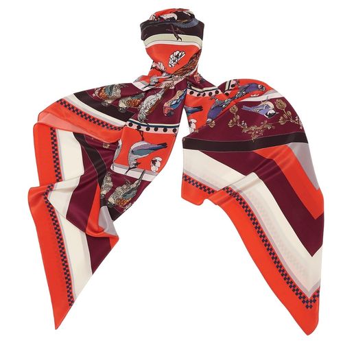 Boho Birds Silk Scarf in...