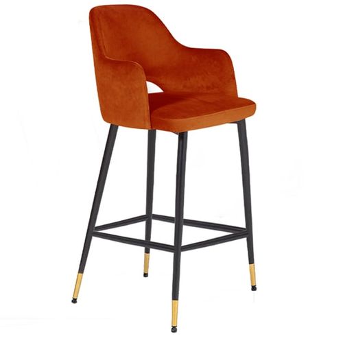 Brietta Velvet Bar Chair In...