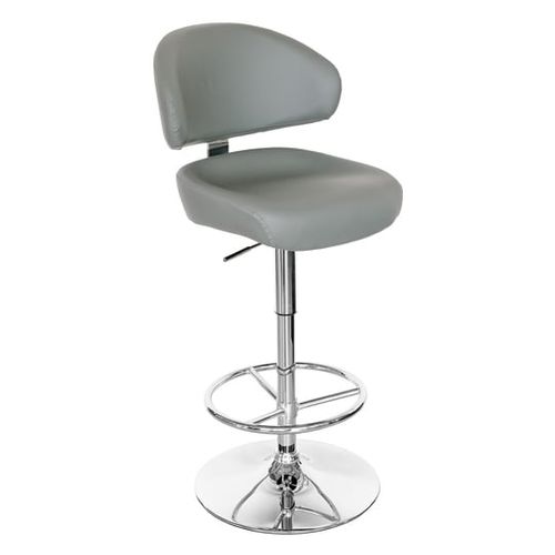 Casino Grey Leather Bar Stool...