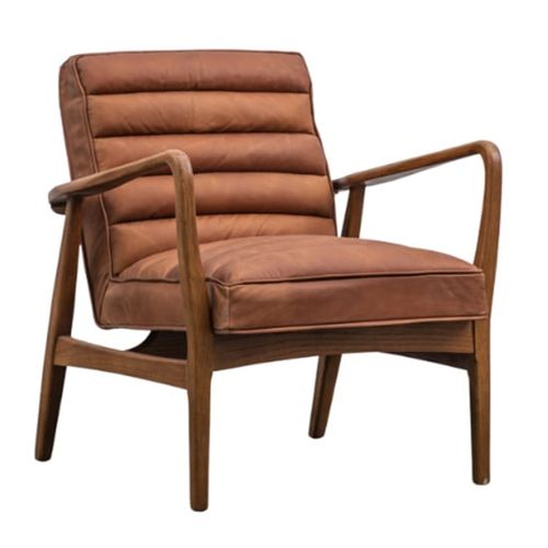 Dotson Leather Armchair With...