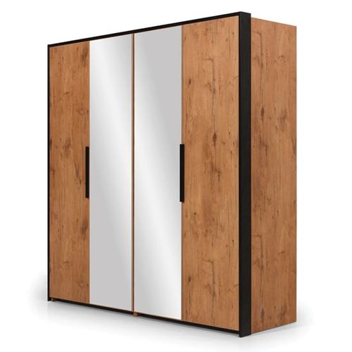 Logan Mirrored Wardrobe With...