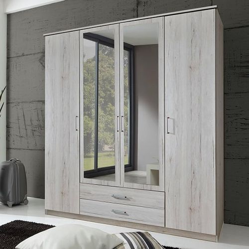 Octavia Mirrored Wardrobe In...