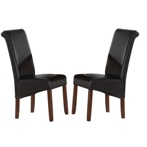 Sika Black Leather Dining...