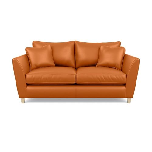 Heal's Torino 3 Seater Leather Sofa Leather Cognac Natural Feet