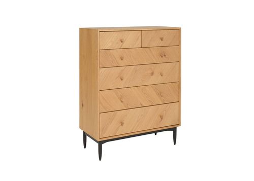 Ercol Monza 6 Drawer Chest Oak