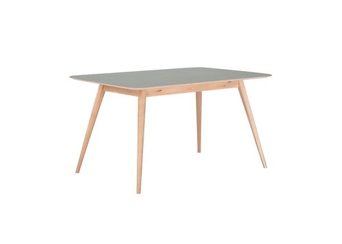 Gazzda Stafa Dining Table Dark Olive Linoleum 220x90x75cm