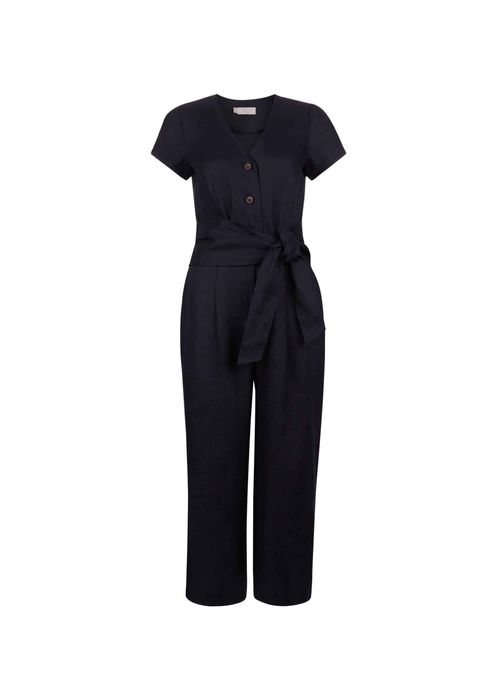 Jayne Linen Jumpsuit Navy