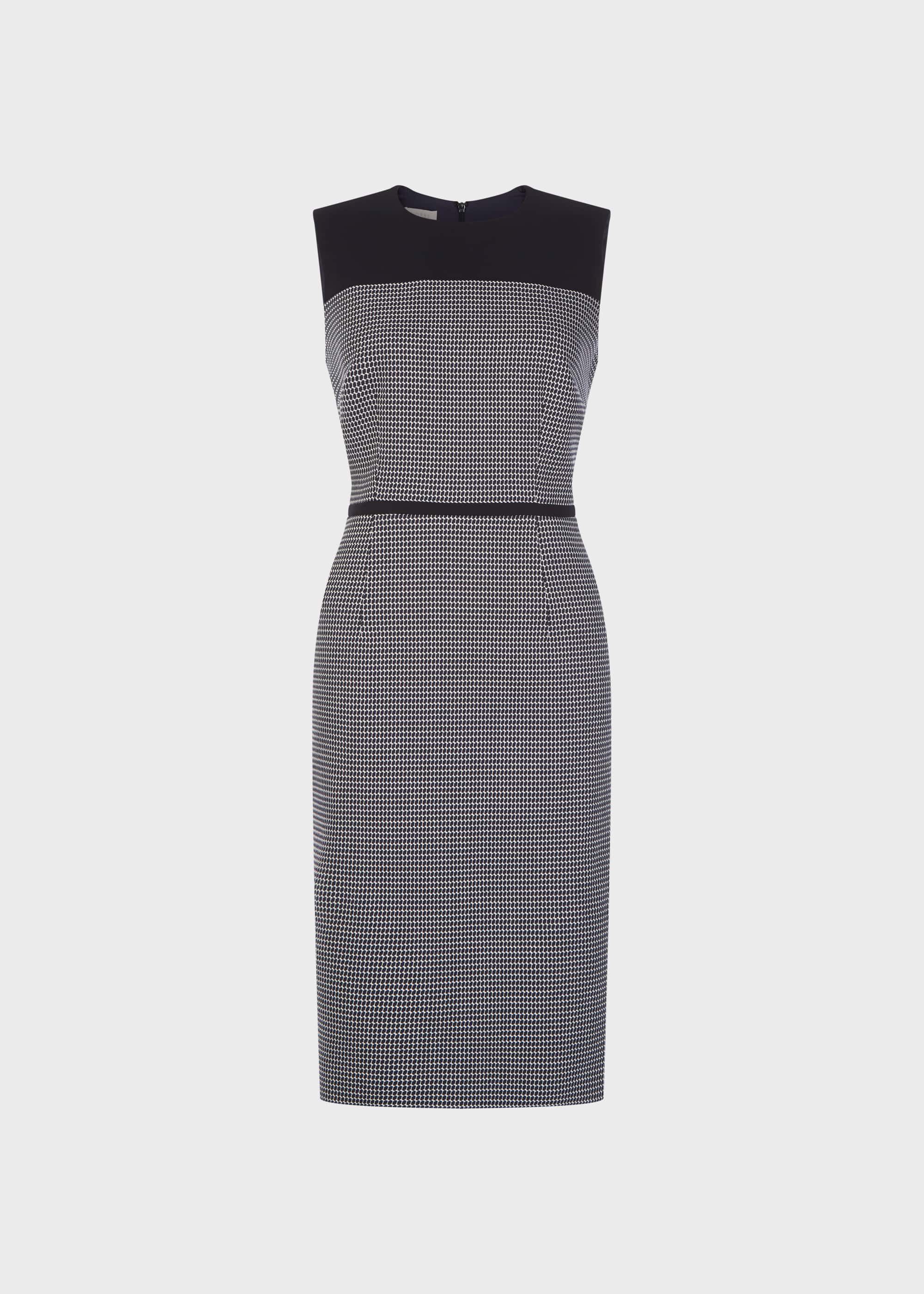 hobbs fiona dress navy ivory