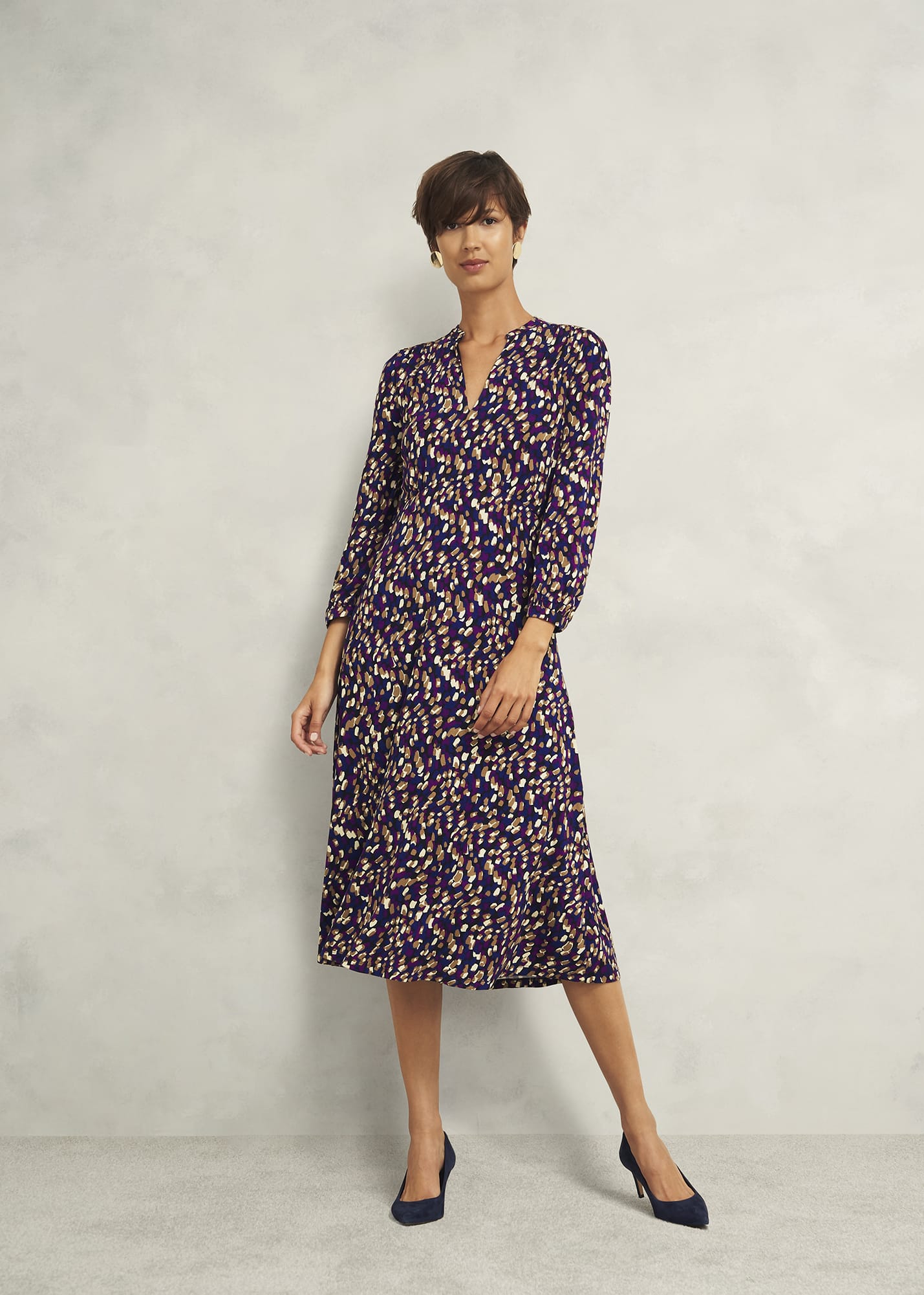 Hobbs animal print dress online