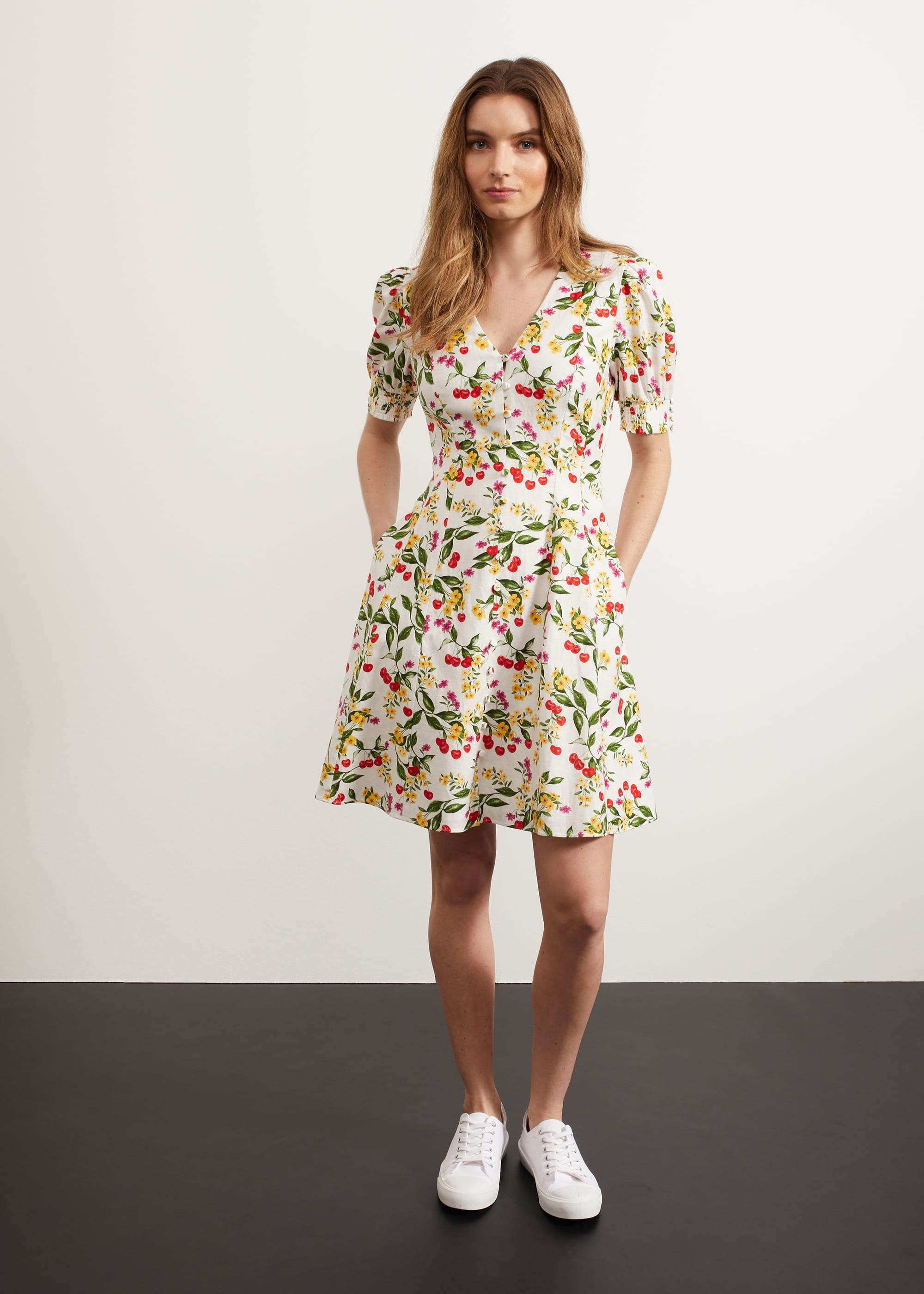 Hobbs fiona dress ivory multi on sale