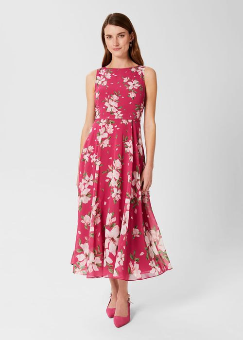 Carly Dress - Red Floral