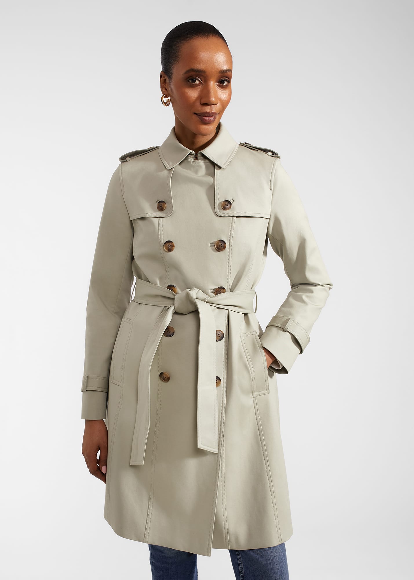 Hobbs saskia trench mocha best sale