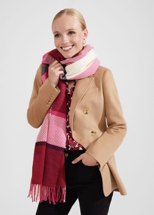 Hobbs Women's Clare Wool Blend Scarf - Pink Multi