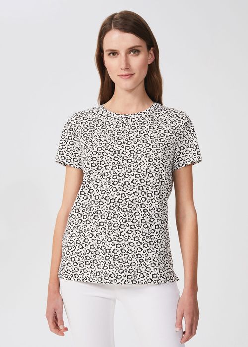 Hobbs Women's Jamie Printed T-Shirt - White Black