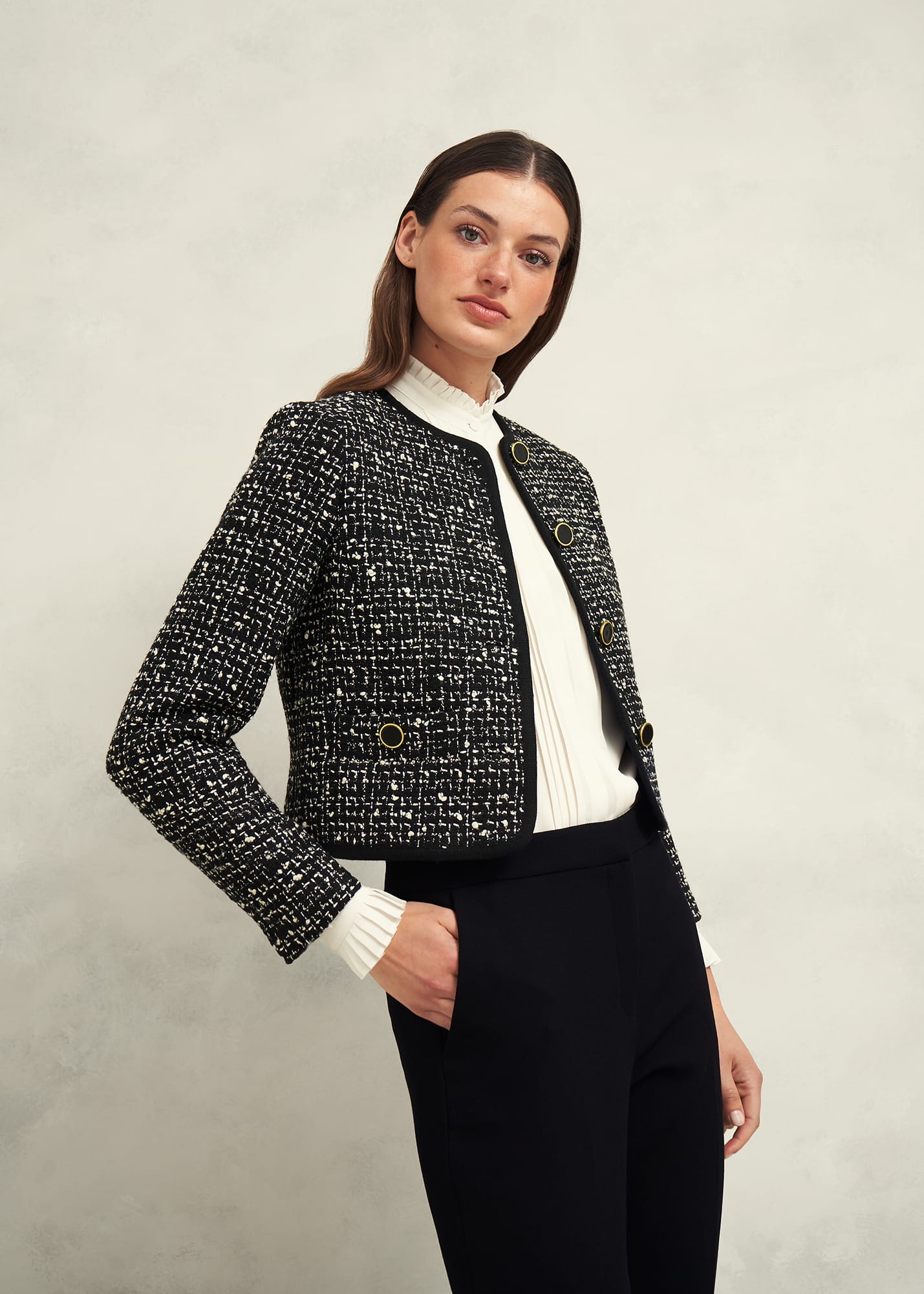 Hobbs tweed coat top