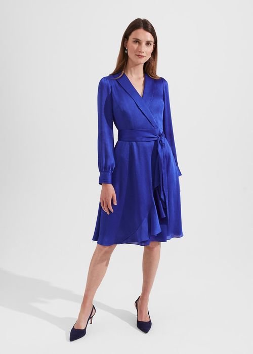 Viola Satin Fit And Flare Dress