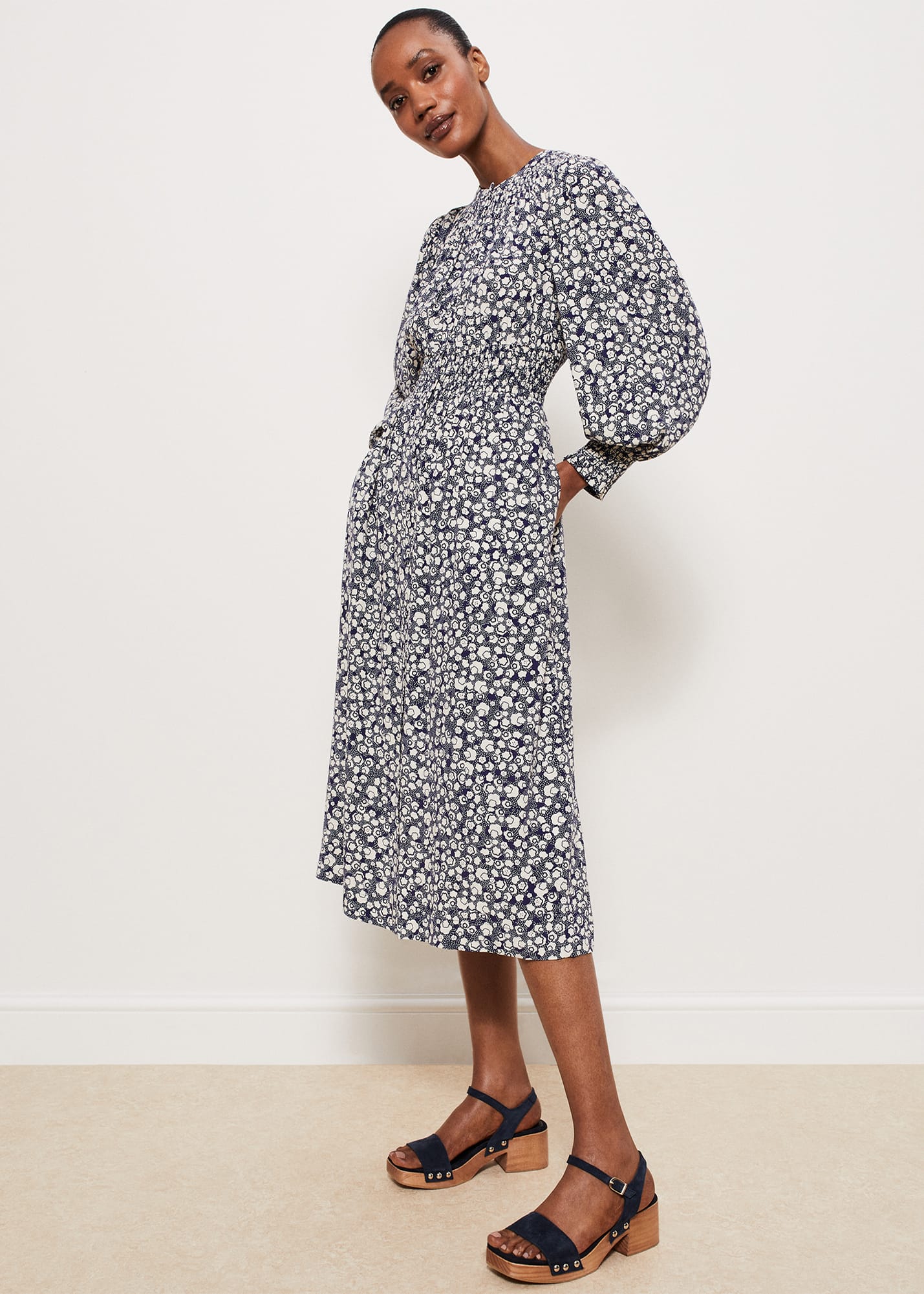 Hobbs frances dress navy cheap