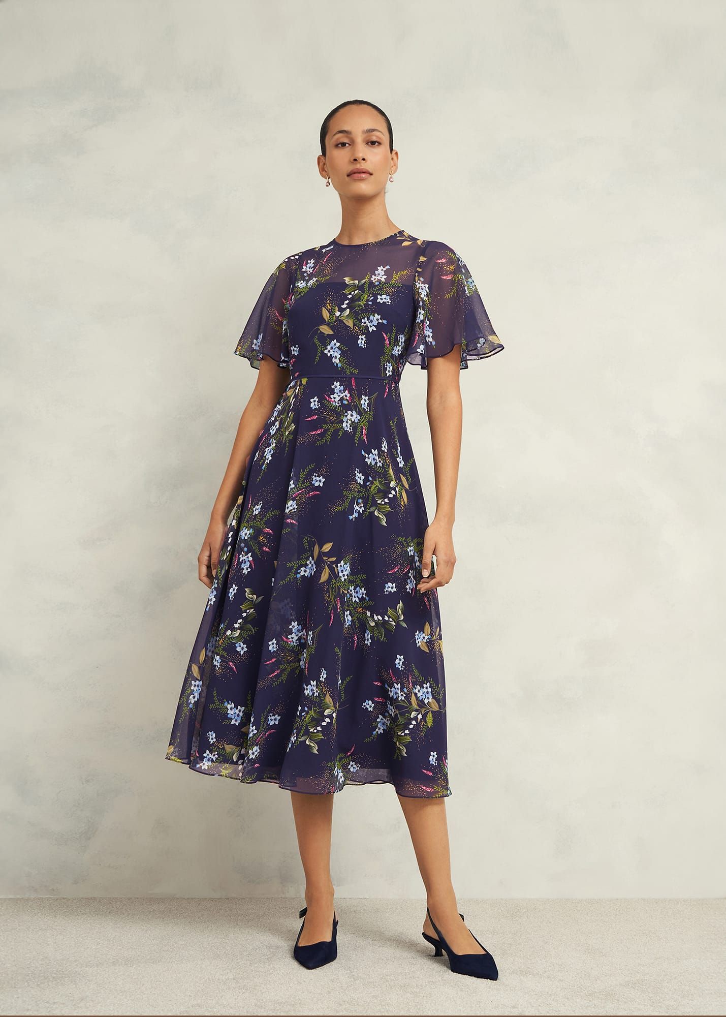 Hobbs carly dress navy multi online