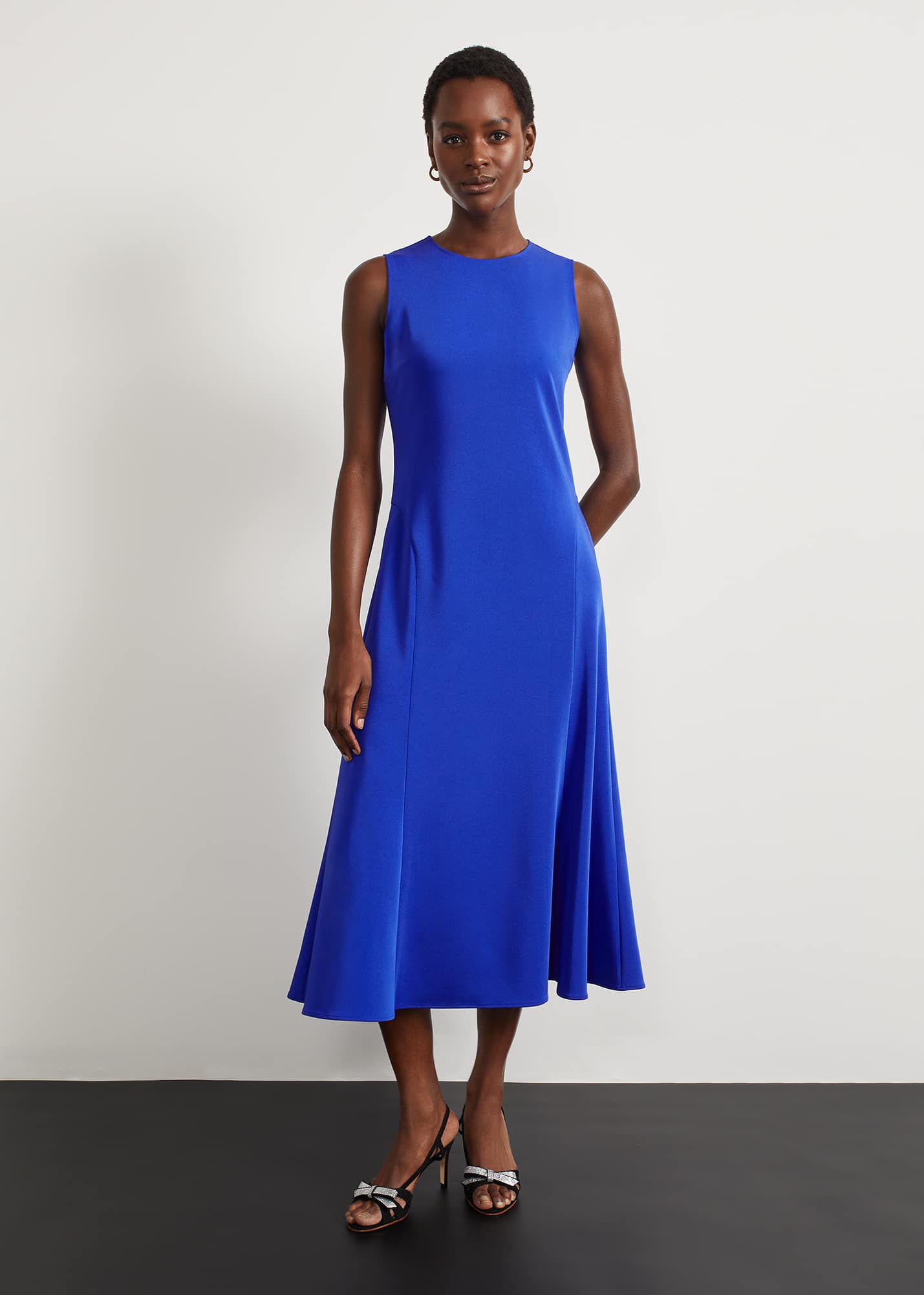 Hobbs Women s Arielle Fit And Flare Midi Dress Compare One New