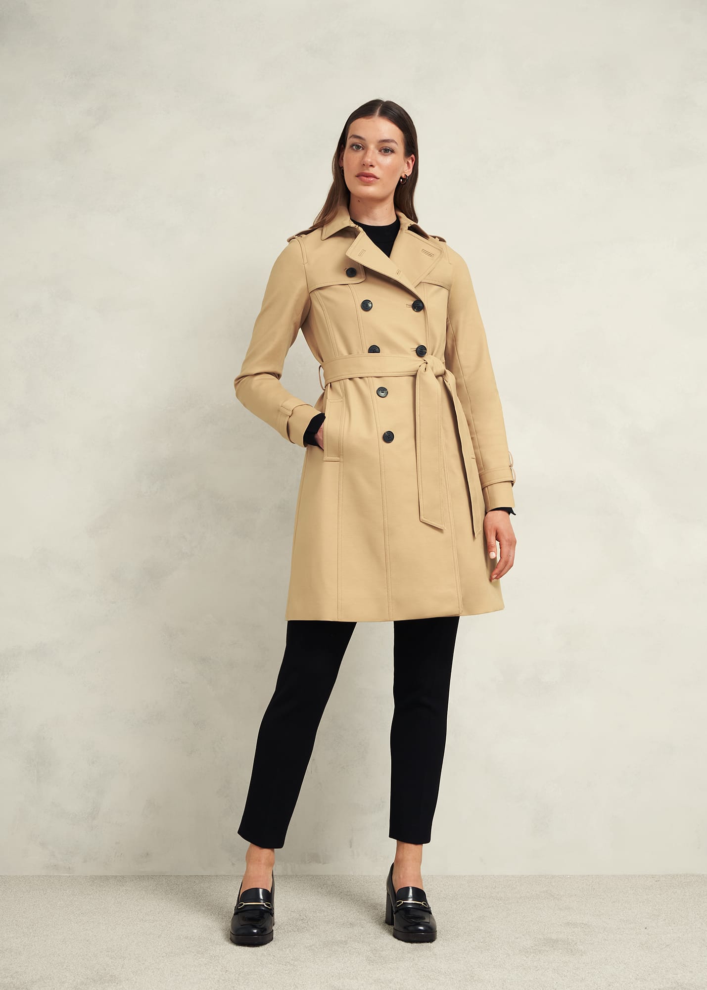 Hobbs Women s Saskia Shower Resistant Trench Coat Tan 199.00
