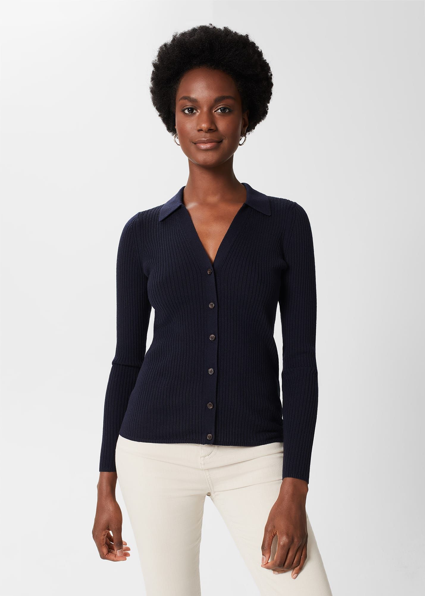 Navy merino wool jumper ladies new arrivals
