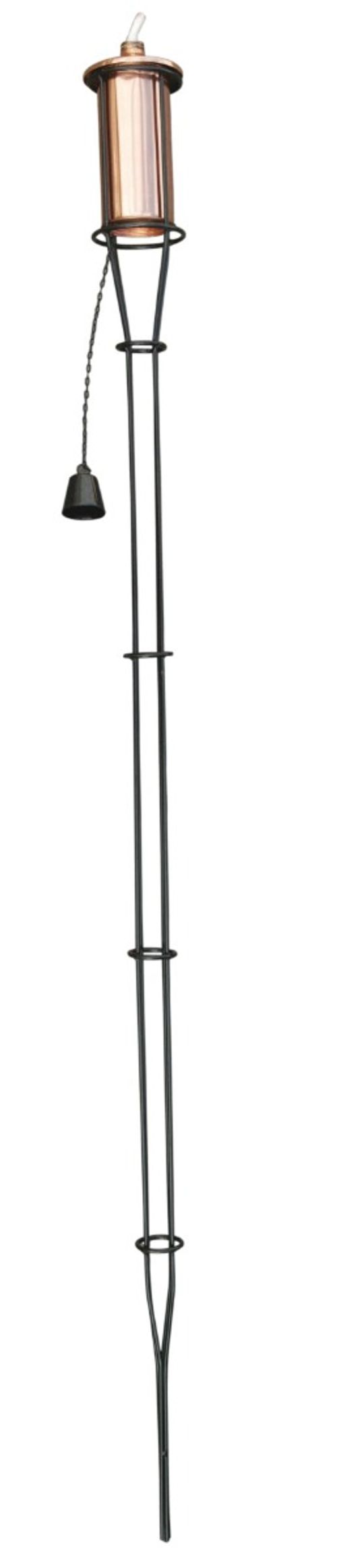 Gartenfackel Stahl Schwarz...