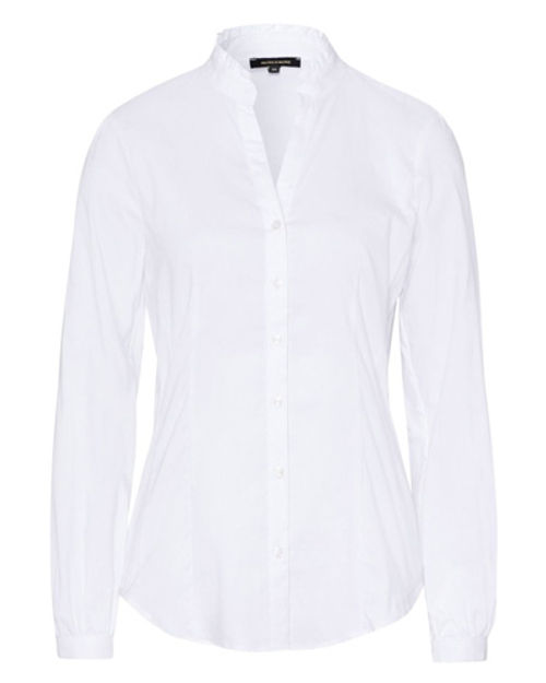 More & More Bluse Cotton Stretch white