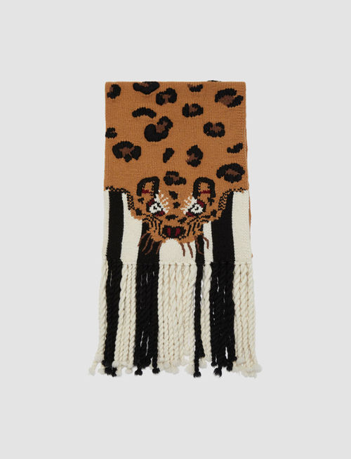 Leopard Knit Scarf