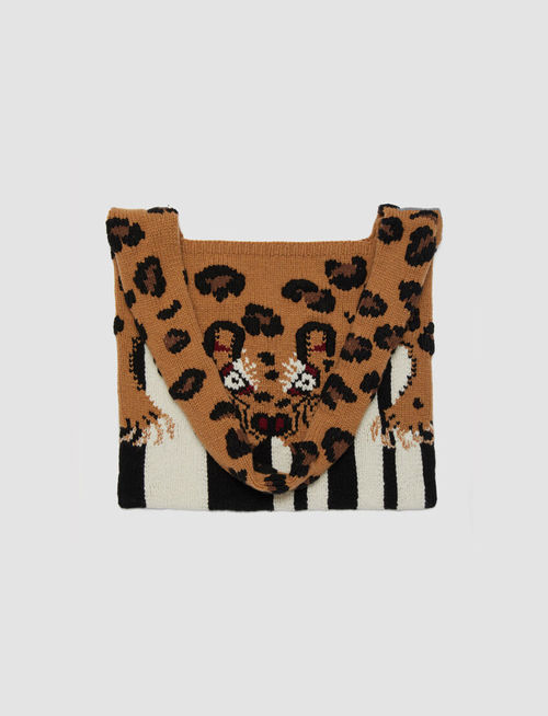 Leopard Knit Bag