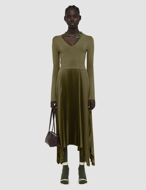 Knit Weave Plissé Dubois Dress