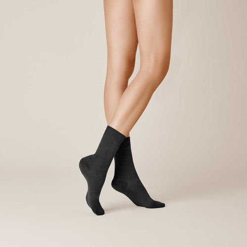 KUNERT Damen Sensual Merino - 35-38 - Socken aus Merinowolle - Black 0070 (Schwarz)