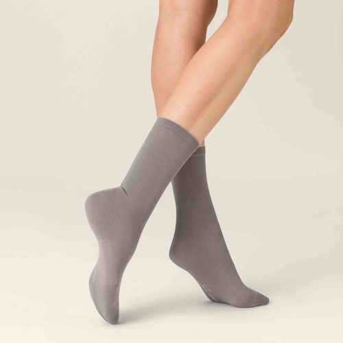 KUNERT Damen FINEST COTTON - 39/42 - Feinste Socken mit perfekter Passform - Silver (Grau)