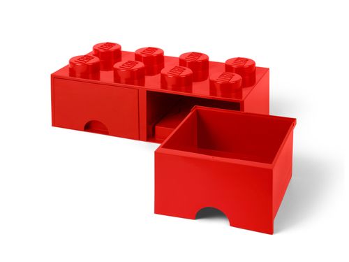 LEGO 8-Stud Red Storage Brick...