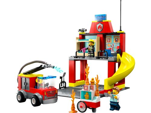 Fire Station and Fire Engine