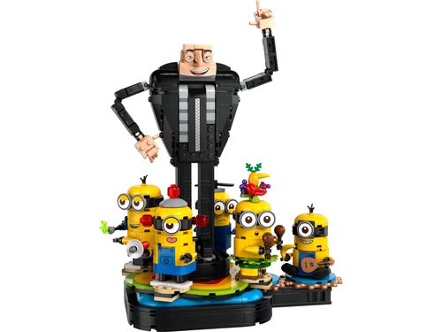 Brick-Built Gru and Minions