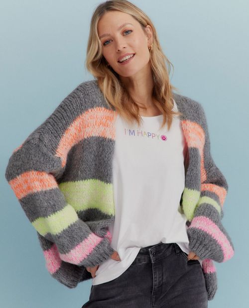 Offene Strickjacke mit...