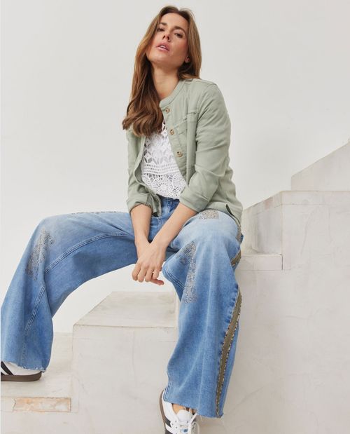 Jeans in Blau - Wide Leg