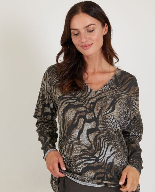 Animal-Pullover mit...