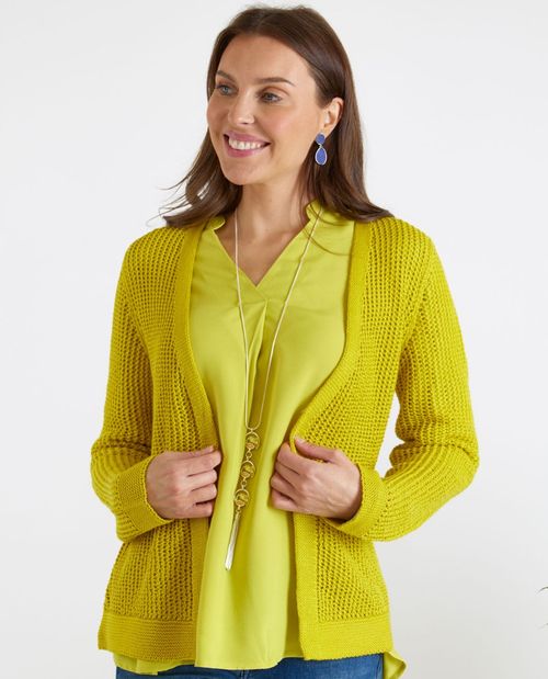 Strickjacke mit V-Ausschnitt