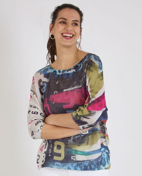 Leichter Pullover mit Print