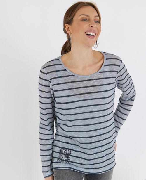Glänzendes Streifenshirt
