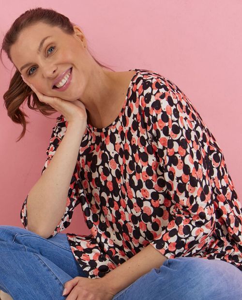 Ajour Shirt mit Kreisdesign