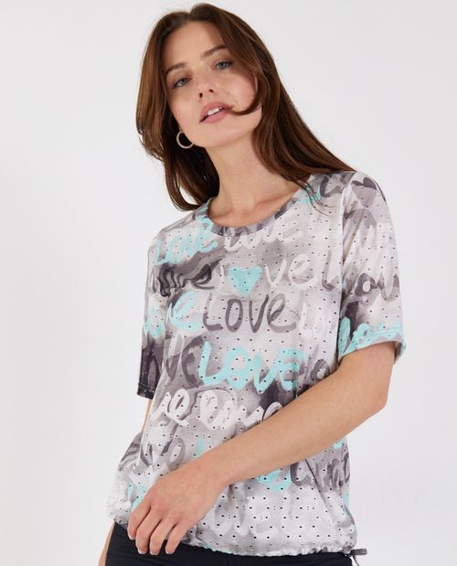 T-Shirt in Mint aus Jacquard