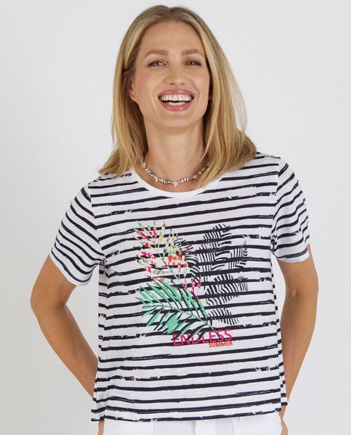 Gestreiftes T-Shirt mit...