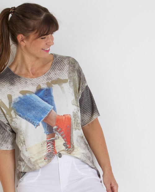 Shirt mit Schuhdruck