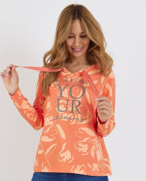 Sweatshirt mit Blumen aus...